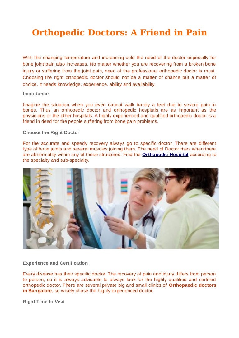 What Doctors Tell Their Friends About Bones What Doctors Tell Their Friends About Bones